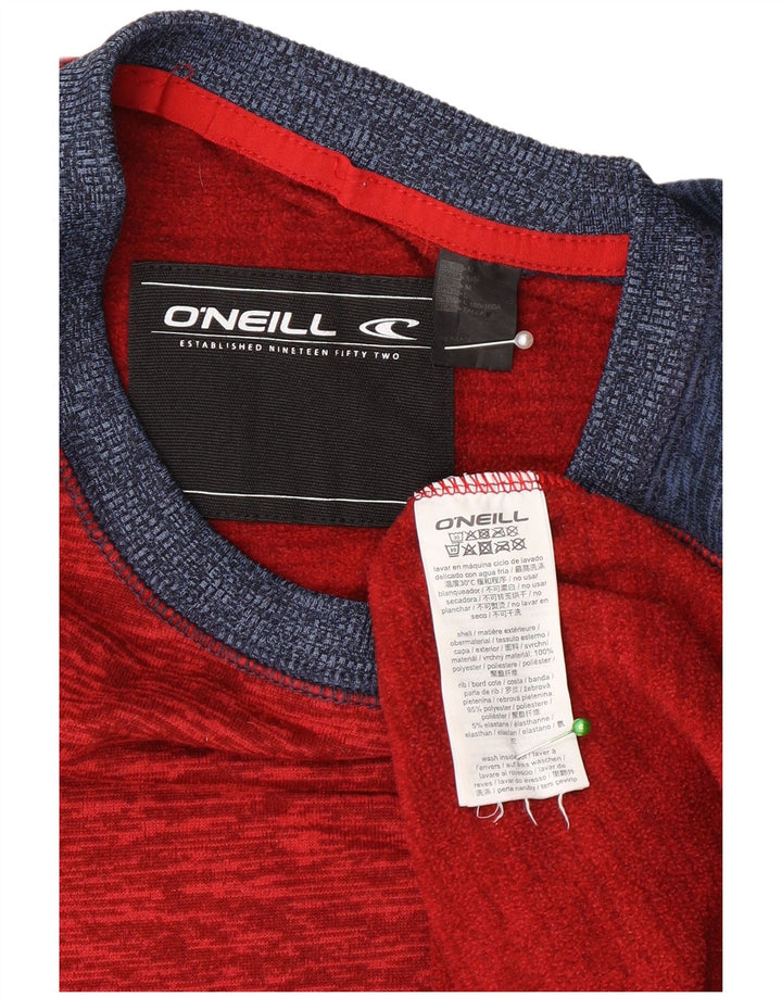 O'Neill Top pentru bărbați cu mânecă lungă, roșu mediu, poliester color bloc