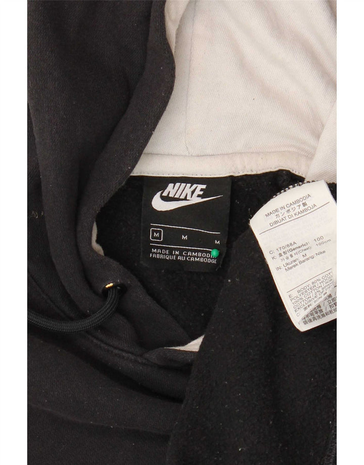 Pulover Nike pentru bărbați cu glugă grafică, mediu negru, bumbac color bloc