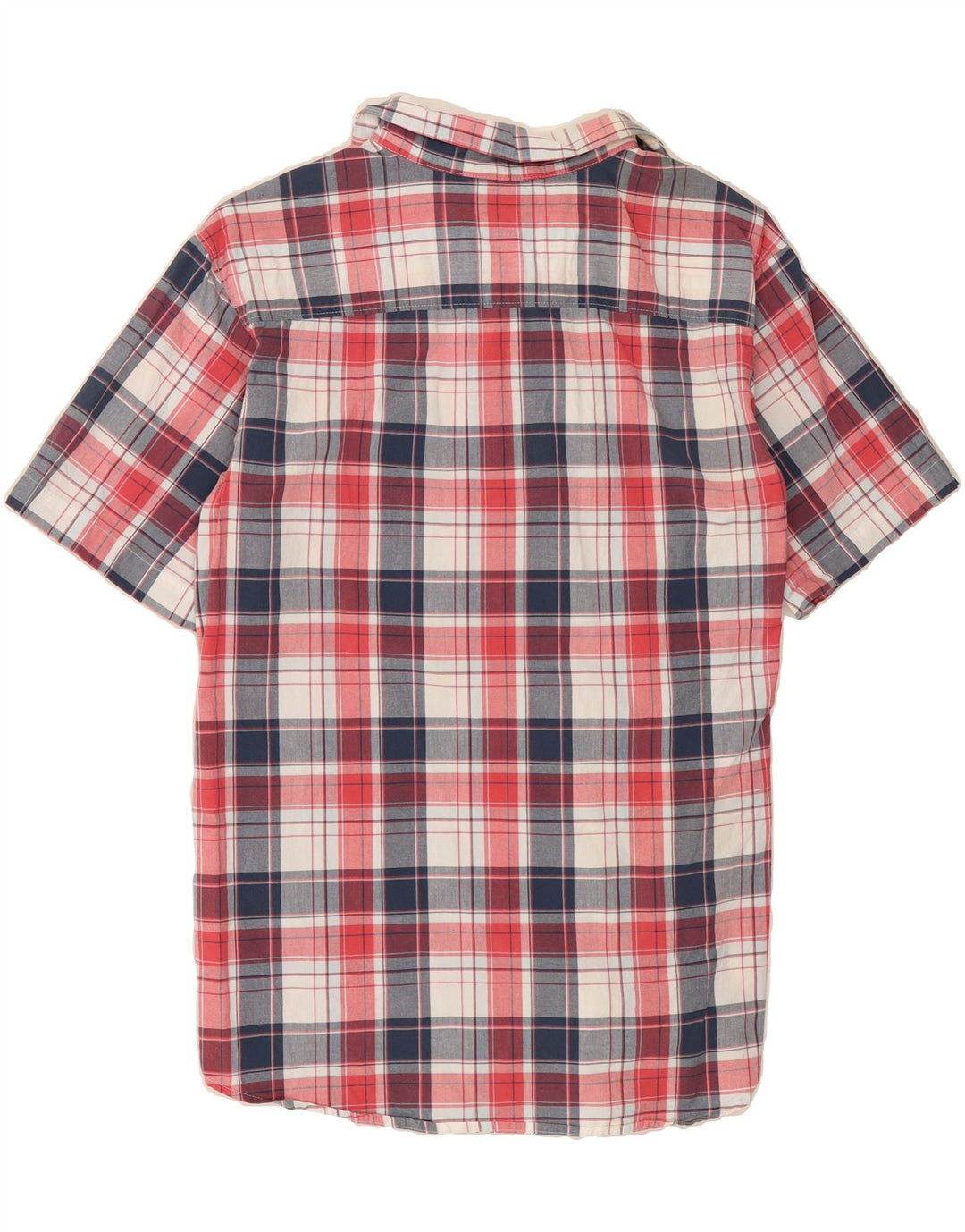 COLUMBIA Mens Regular Fit Short Sleeve Shirt Small Pink Check Cotton Vintage Columbia and Second-Hand Columbia from Messina Hembry 