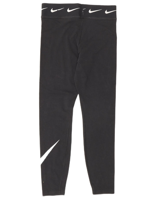 Leggings grafic Nike pentru femei UK 12, bumbac mediu negru