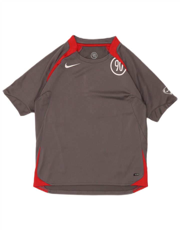 Tricou grafic NIKE Dri Fit pentru băieți Top 12-13 ani, mare, gri Colorblock