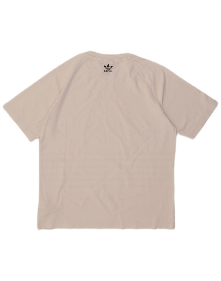 Tricou grafic pentru bărbați Adidas Top mic, alb, bumbac