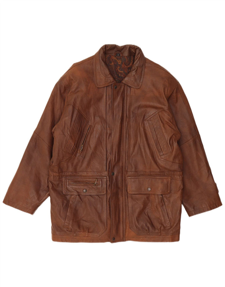 C&A haină de vânt pentru bărbați din piele UK 42 XL din piele maro