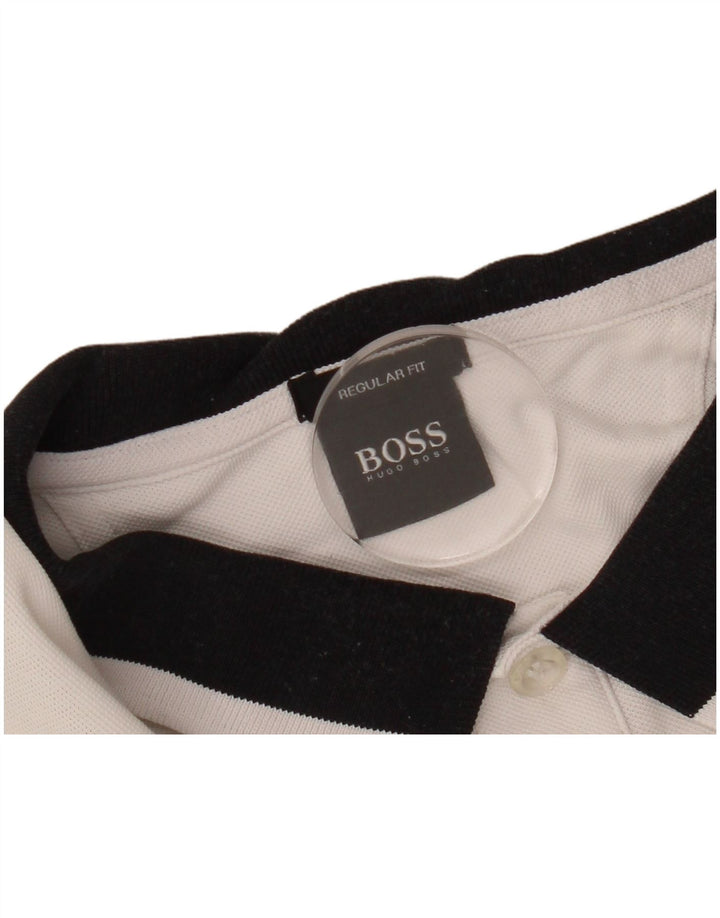 Cămașă polo HUGO BOSS pentru bărbați, cu formă regulată, mare, alb