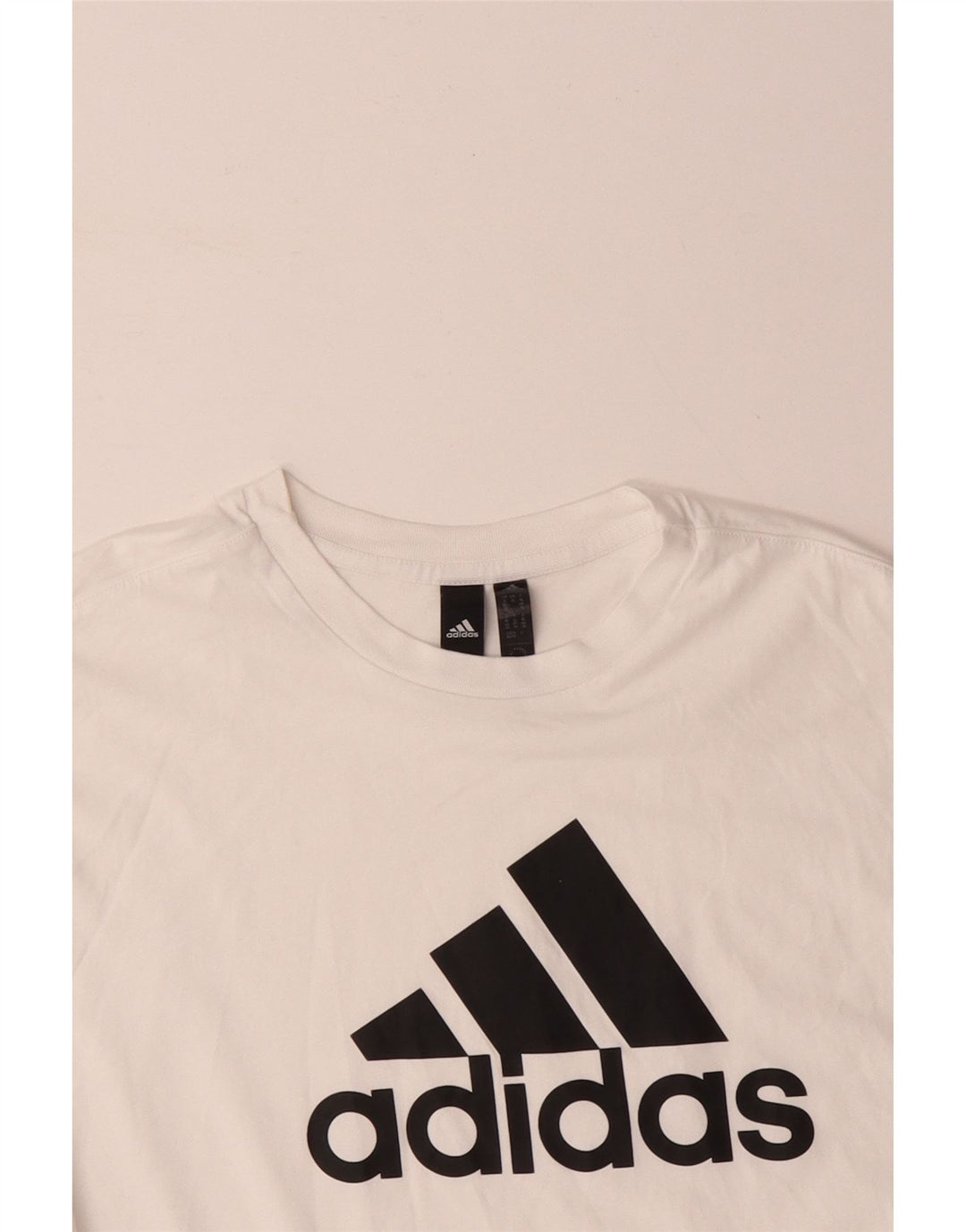 Tricou grafic supradimensionat ADIDAS pentru femei UK 20/22 XL bumbac alb