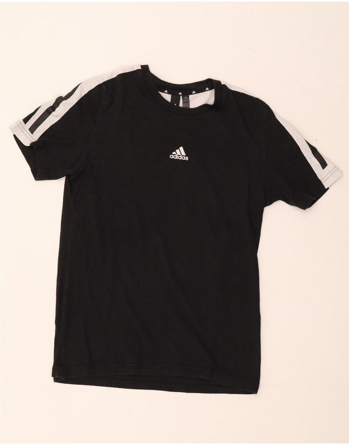 Tricou pentru bărbați Adidas Top mic, negru, color block, bumbac