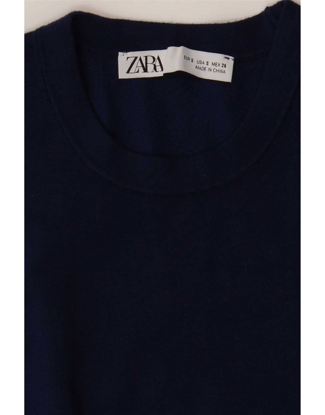 Vesta Zara Femei Tank Top UK 10 Mic Bleumarin