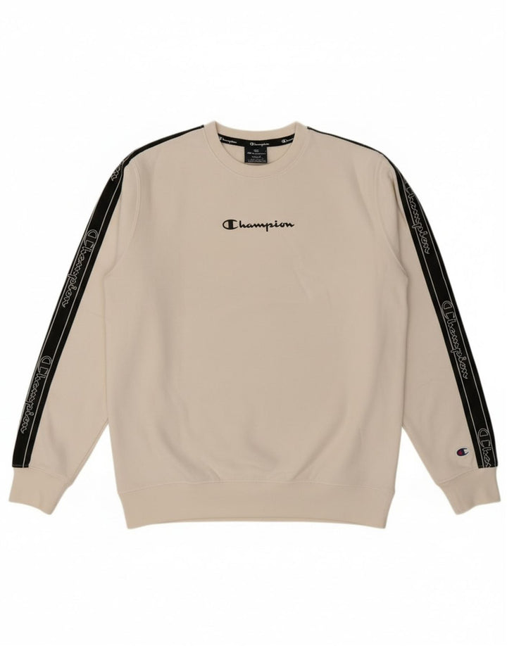 Pulover cu grafic pentru bărbați Champion Pulover mic, alb, color block, bumbac