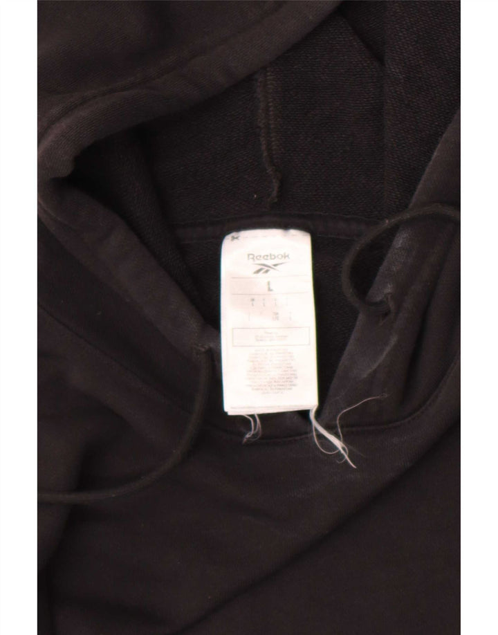 Jumper Reebok pentru bărbați, bumbac mare, negru