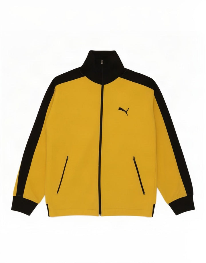 Jachetă de trening pentru bărbați Puma, galben mare, poliester color bloc