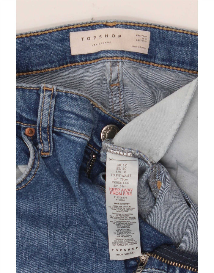 Blugi evazați Jamie Topshop pentru femei W30 L32 bumbac albastru