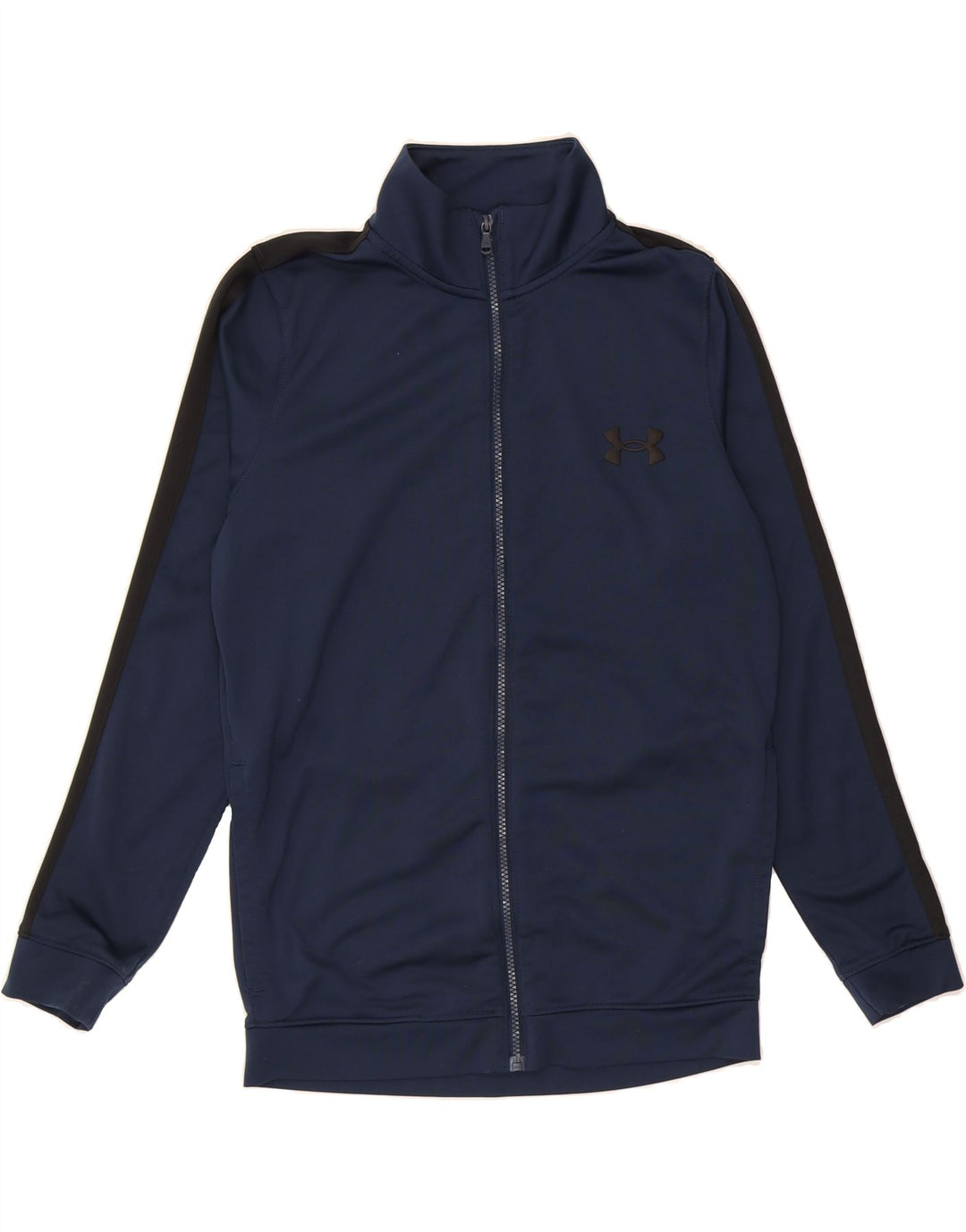 UNDER ARMOUR Mens Tracksuit Top Jacket Small Navy Blue Colourblock Vintage Under Armour and Second-Hand Under Armour from Messina Hembry 