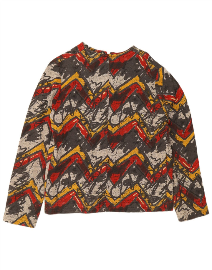 Jachetă de trening vintage pentru femei cu model abstract, UK 18 XL, multicoloră