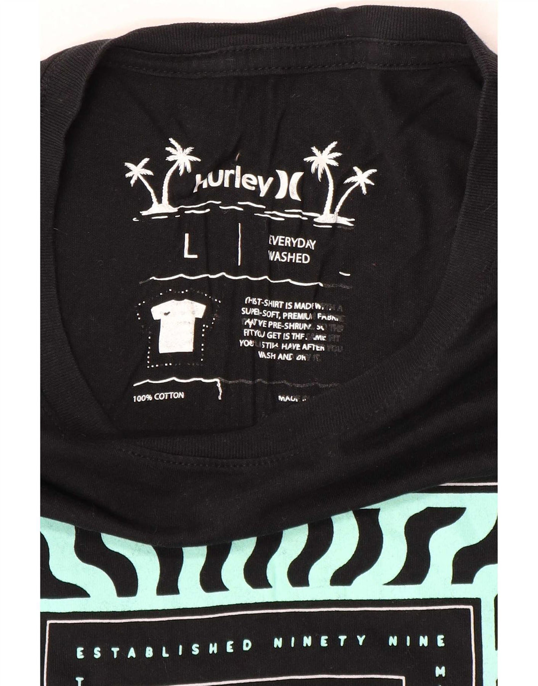 Tricou grafic pentru bărbați Hurley Top mare negru