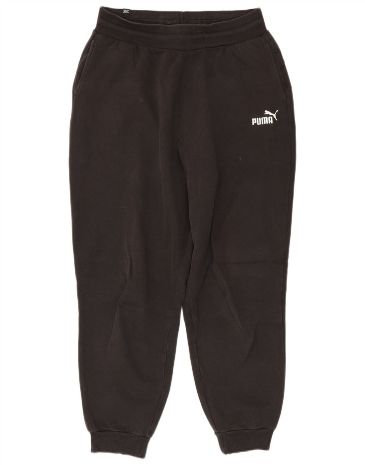 Pantaloni de trening Puma pentru bărbați Joggeri, bumbac mediu negru