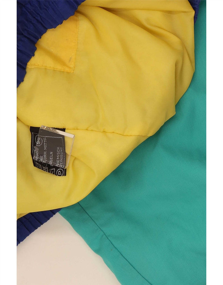 Jachetă de schi cu glugă vintage pentru bărbați UK 38 Medium, multicoloră