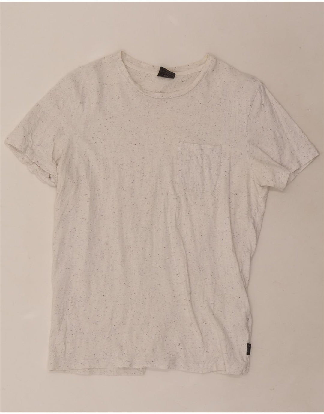 Tricou Jack & Jones pentru bărbați Top mediu alb bumbac cu pete