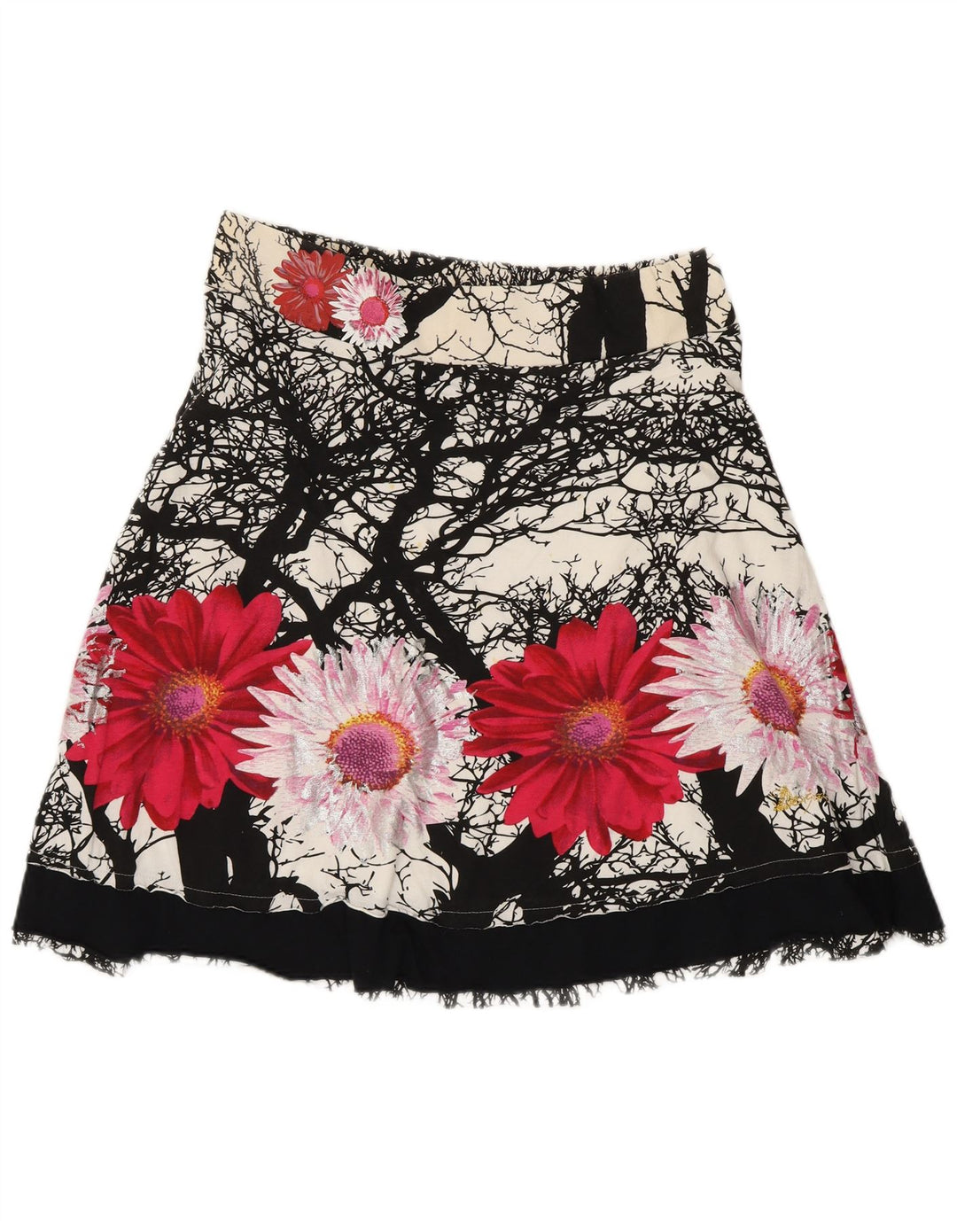 Fustă A-Line Vintage pentru Damă Mediu W30 Bumbac Floral Multicolor