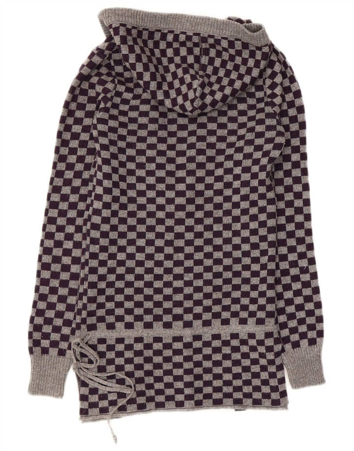 Pulover cu glugă Converse pentru femei UK 10 Small Purple Geometric Wool