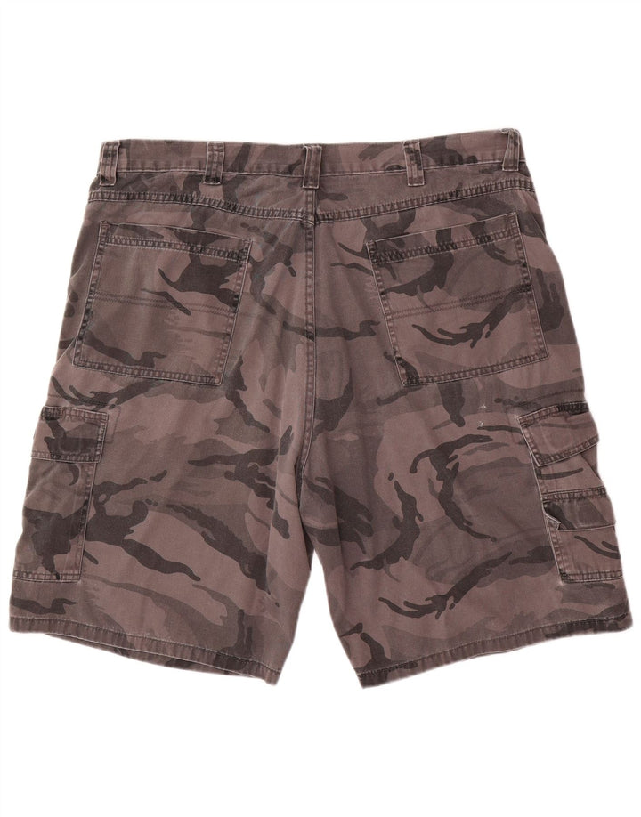 Pantaloni scurți cargo Wrangler pentru bărbați W38 XL, bumbac camuflaj gri