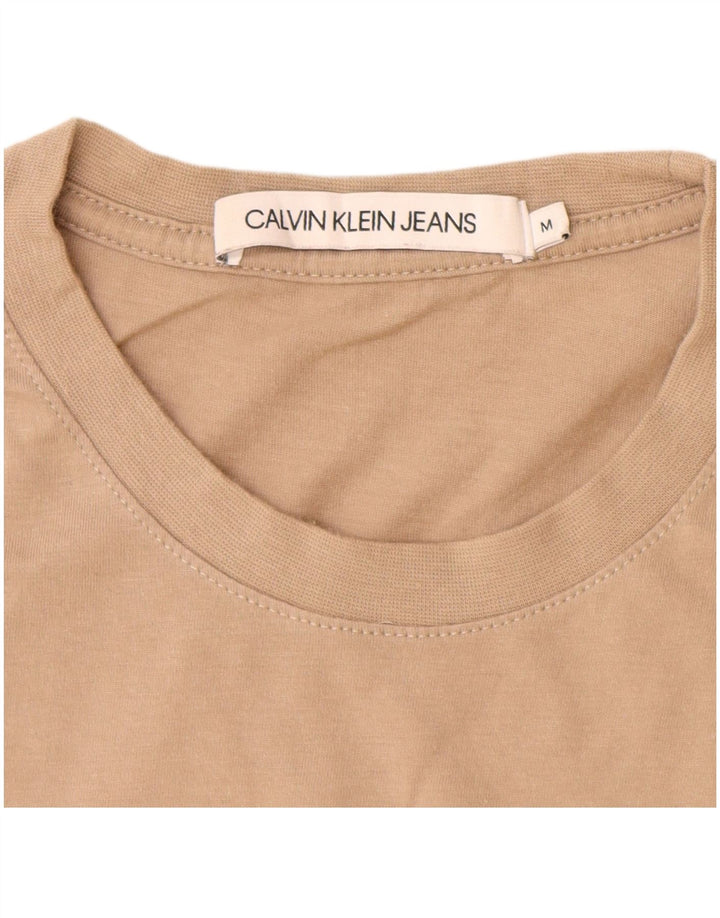 CALVIN KLEIN JEANS Tricou grafic pentru bărbați Top din bumbac maro mediu
