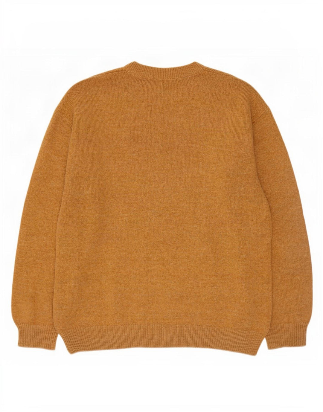 Pulover vintage pentru bărbați, cu gâtul turn, XL, bej