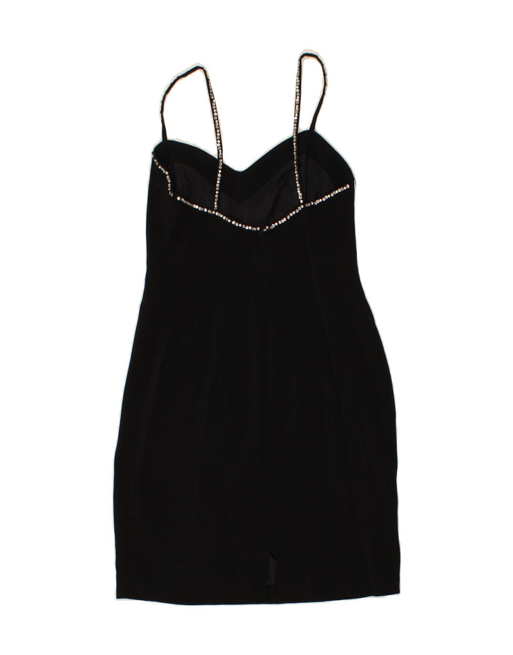 BYBLOS Womens Sleeveless Slip Dress IT 44 Medium Black Viscose Vintage Byblos and Second-Hand Byblos from Messina Hembry 
