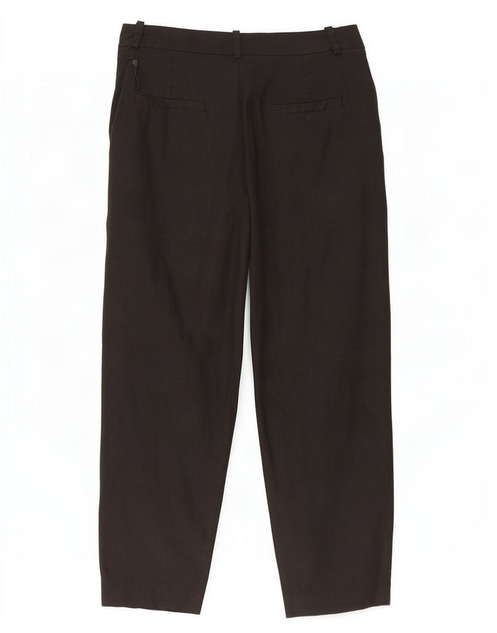 Massimo Dutti Pantaloni Cropped Femei EU 40 Mediu L30 L25 In Negru