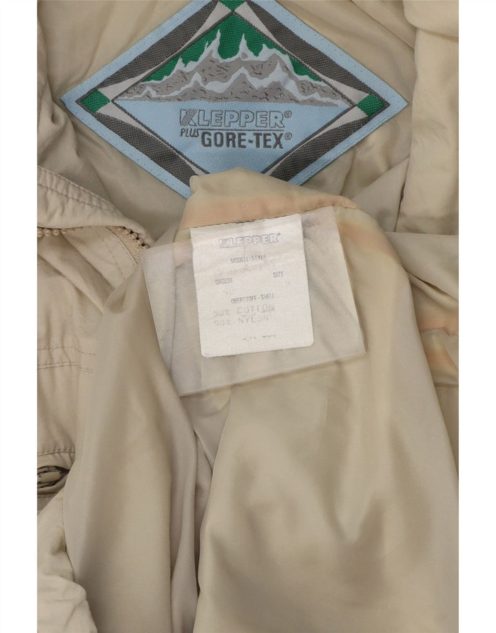 KLEPPER Jachetă cu glugă pentru bărbați Gore-Tex UK 38, bumbac mediu bej