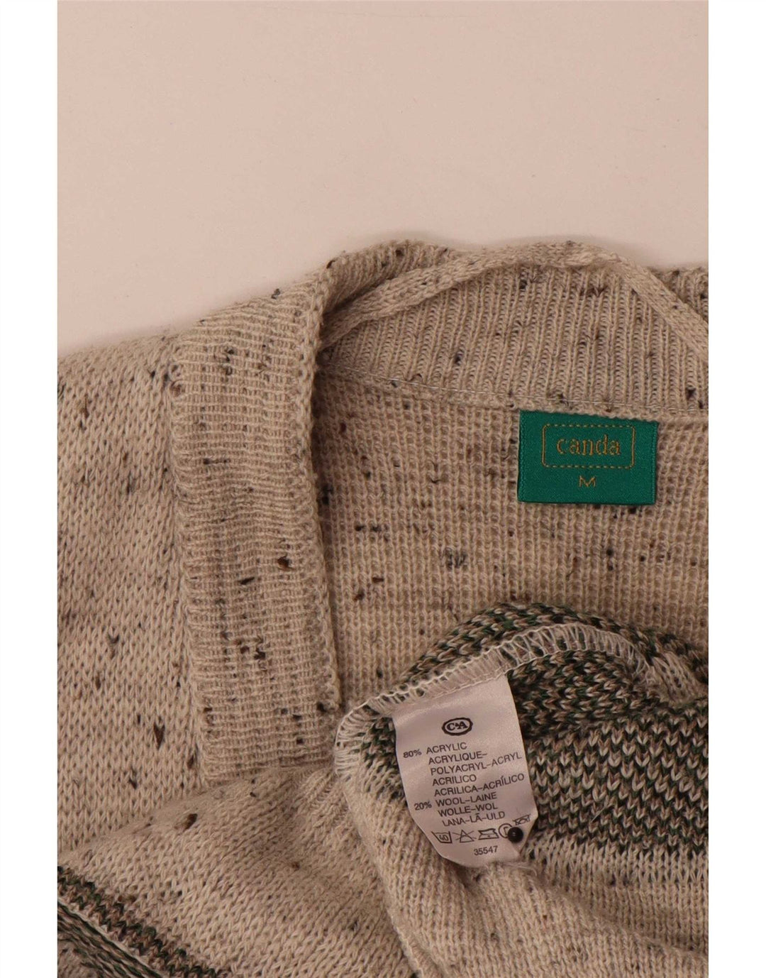 Pulover Cardigan Bărbați C&A Canda Mediu Bej Geometric Acrilic