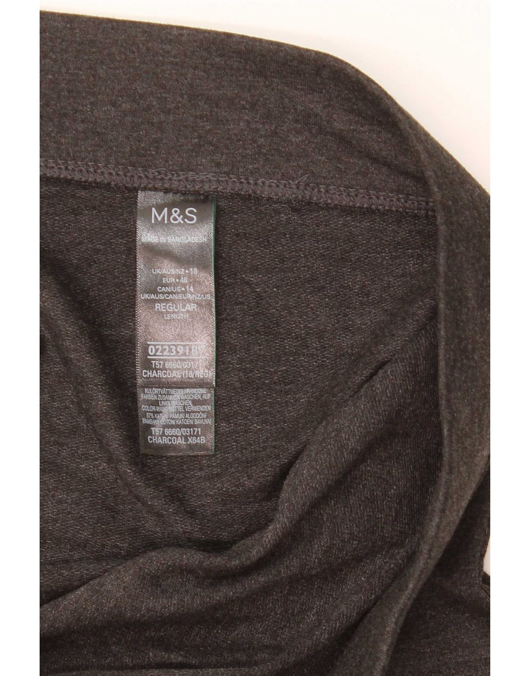 Leggings pentru femei Marks & Spencer UK 18 XL bumbac gri