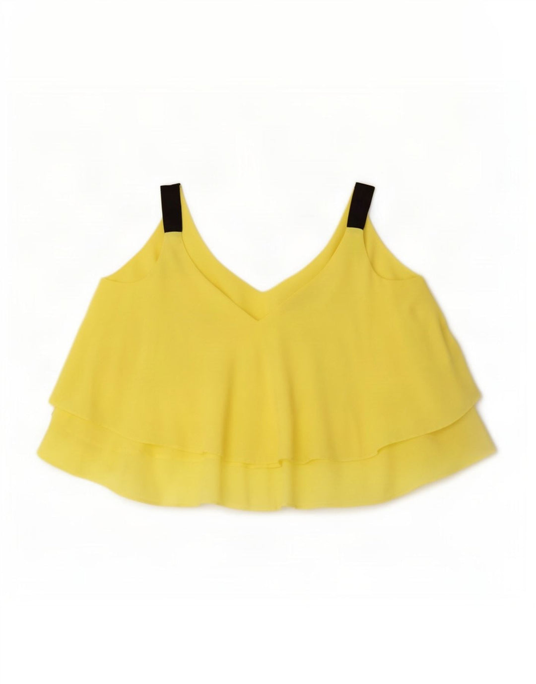 Top cu camis supradimensionat pentru femei Zara UK 10 Poliester galben mic