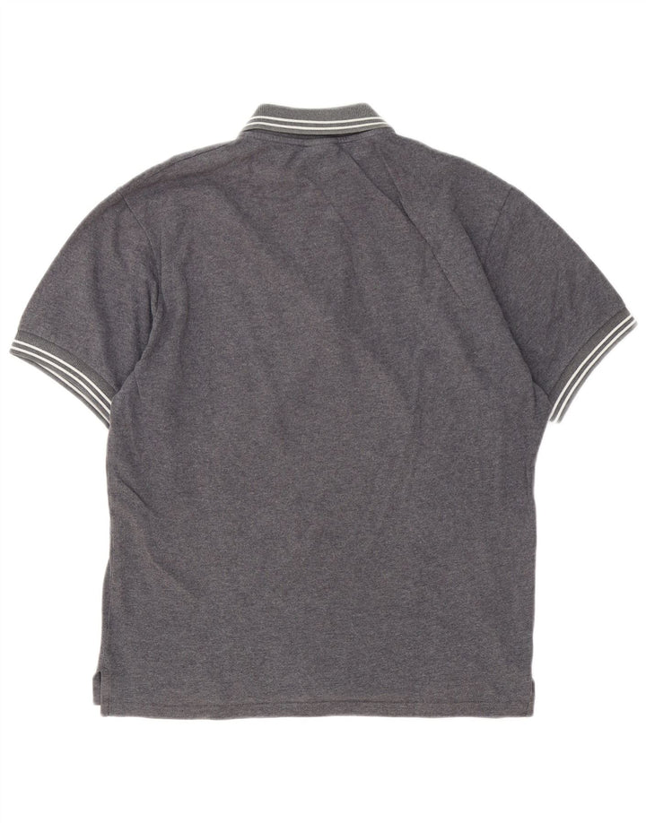 Tricou polo cu grafică pentru bărbați Franklin & Marshall, gri mediu