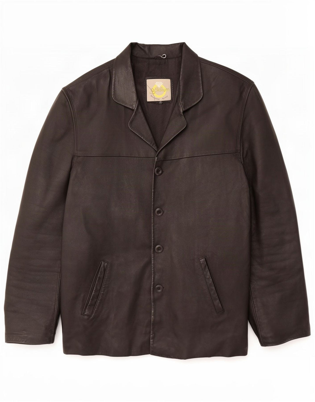 Jachetă de piele vintage pentru bărbați UK 40 Large Black