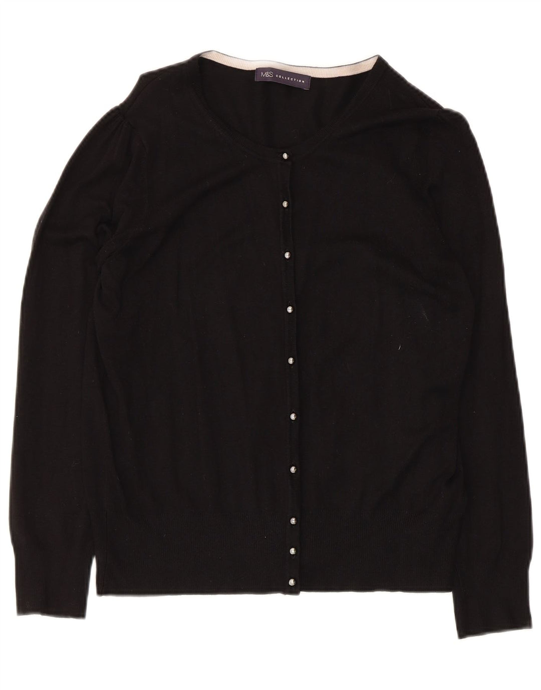 Pulover cardigan pentru femei Marks & Spencer UK 14 Medium Black Viscose