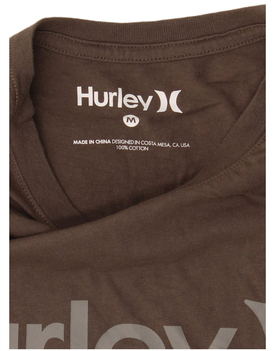 Tricou grafic pentru bărbați Hurley Top din bumbac maro mediu