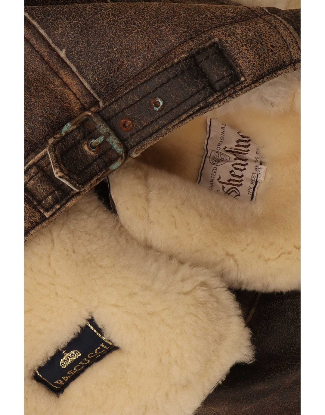 Jachetă din shearling pentru bărbați Pascucci IT 54 2XL maro