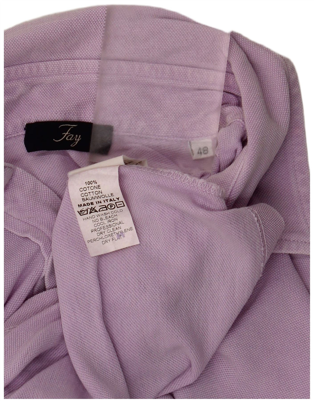 Tricou polo pentru bărbați Fay IT 48 bumbac violet mediu