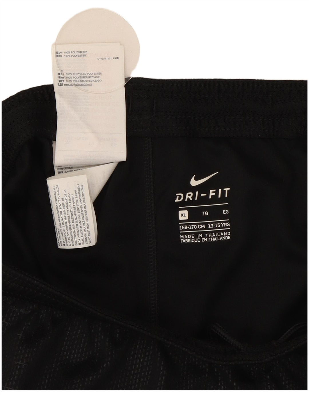 Pantaloni scurți sport grafic Nike pentru băieți 13-14 ani XL poliester negru