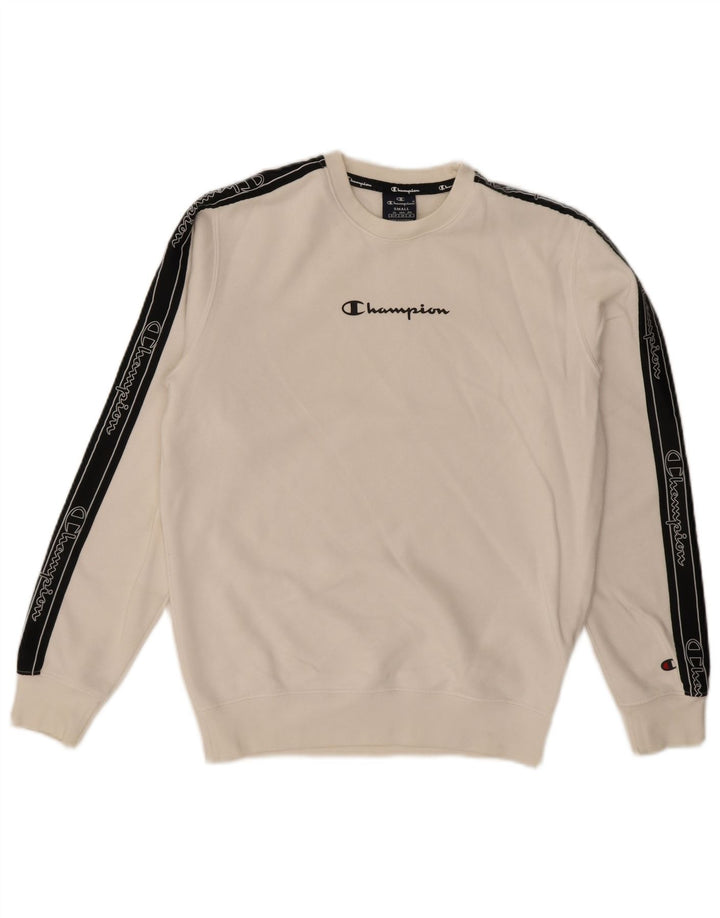 Pulover cu grafic pentru bărbați Champion Pulover mic, alb, color block, bumbac