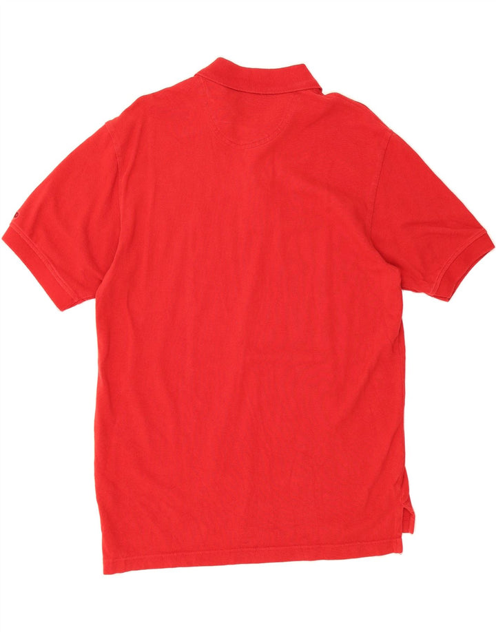 IZOD Mens Polo Shirt Medium Red Cotton Vintage Izod and Second-Hand Izod from Messina Hembry 