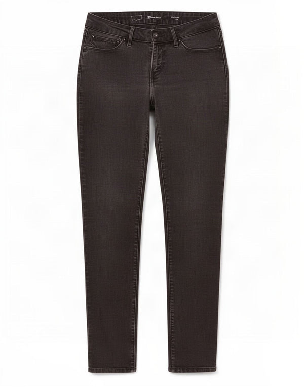 Blugi skinny pentru femei Bold Curve cu talie medie L29 L32, bumbac negru