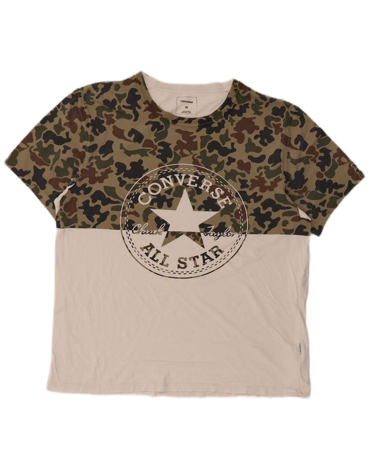 Tricou grafic Converse Chuck Taylor pentru bărbați, top mediu din bumbac alb