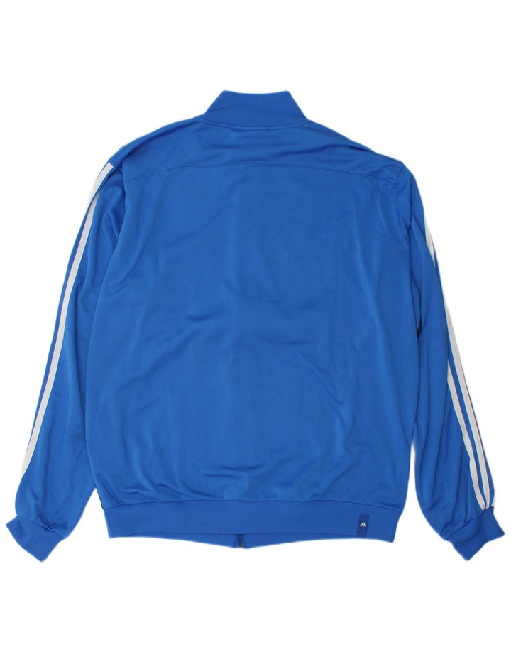 Jachetă de trening pentru bărbați Adidas UK 48/50 XL, albastru, poliester color bloc
