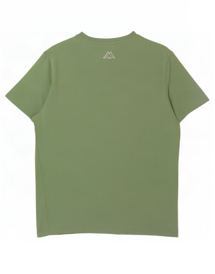 Tricou grafic pentru bărbați Kappa Top din bumbac verde mediu