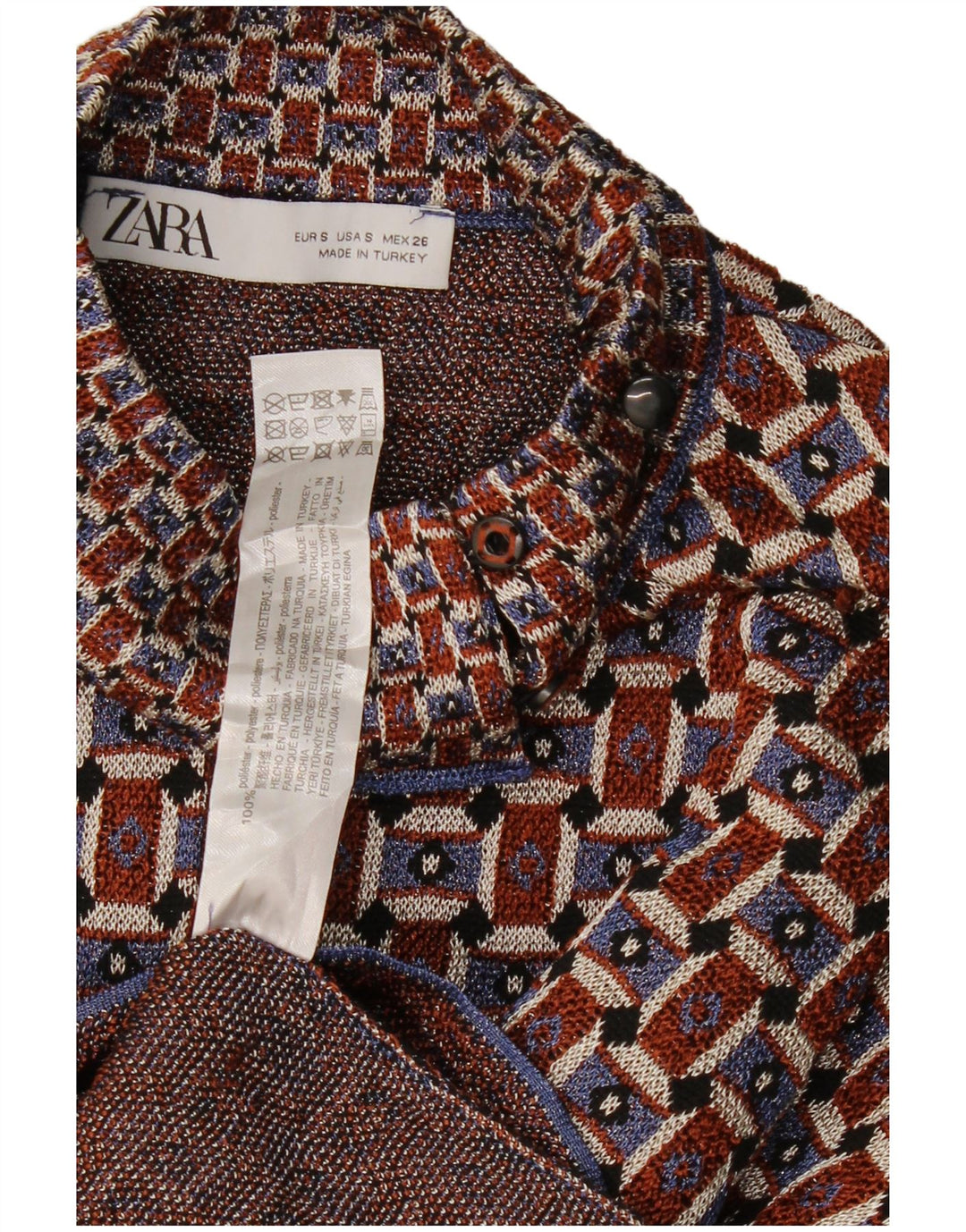 Pulover de damă ZARA cu gât țestoasă supradimensionat, UK 10 Mic Bordeaux