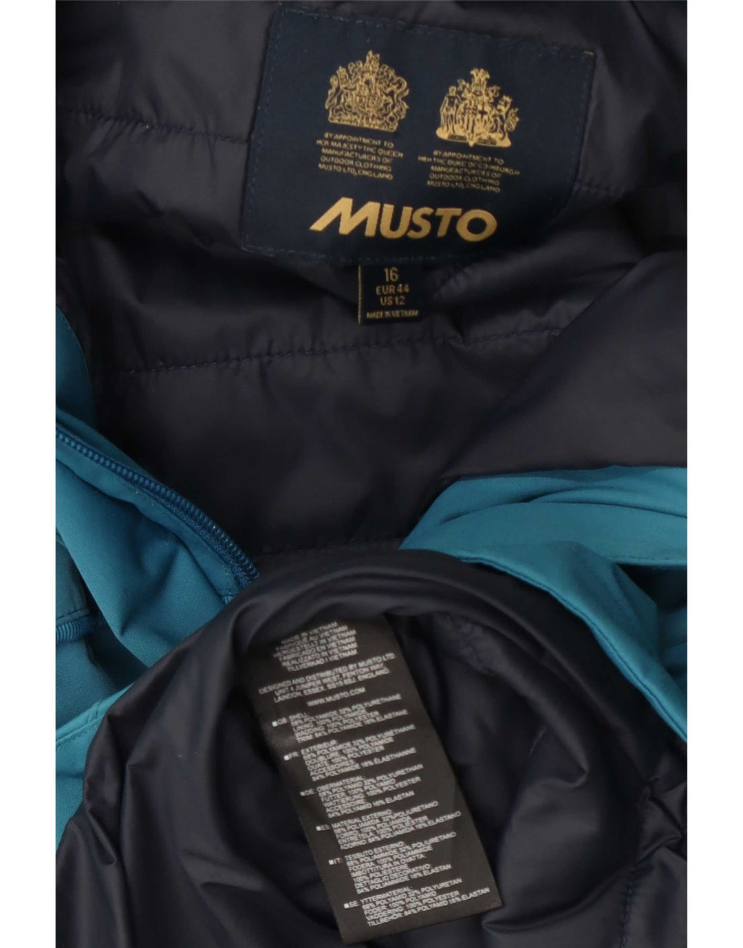 Jachetă Windbreaker cu glugă pentru femei Musto UK 16, mare, albastră, poliamidă