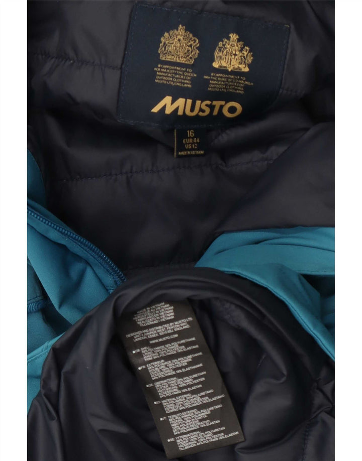 Jachetă Windbreaker cu glugă pentru femei Musto UK 16, mare, albastră, poliamidă