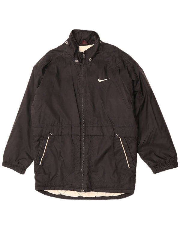 Jachetă de vânt cu grafică Nike pentru bărbați UK 39/41 Medium Negru