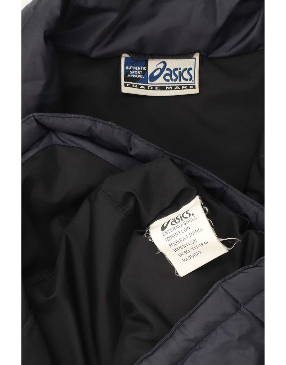 Gilet căptușit pentru bărbați Asics UK 40, mare, nailon bleumarin